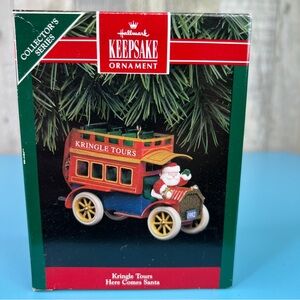 Hallmark Keepsake Ornament Here Comes Santa Kringle Tours Handcrafted 1992